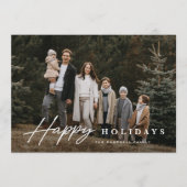 Eenvoudig script 3 foto blij feestdagenkaart (Voorkant)