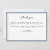 Eenvoudig Script Aangepaste begrafenisfoto Dank u  Kaart (Voorkant)