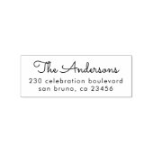 Eenvoudig script Aangepaste familienaam Retouradre Rubberstempel (Afrduk)