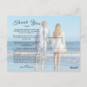 Eenvoudig script Aangepaste foto Witte bruiloft Ha Briefkaart (Achterkant)