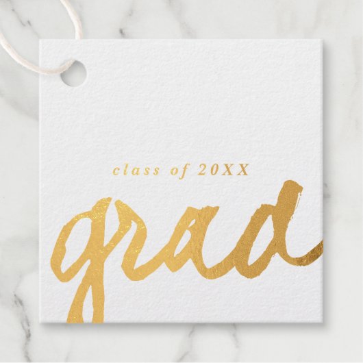 Eenvoudig script | Afstudeergoud   Bedankjes Labels (Voorkant)