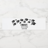 Eenvoudig script afstuderen fles waterfles etiket (Enkel label)