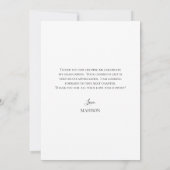 Eenvoudig script Afstuderen Foto Hartelijk dank Kaart (Achterkant)