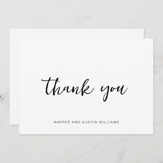 Eenvoudig script bedankt (Voorkant / Achterkant)