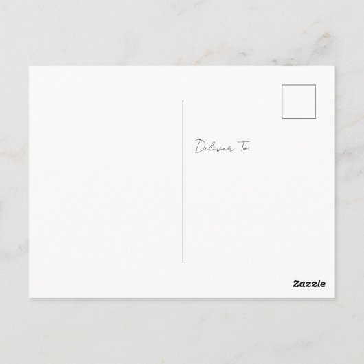 Eenvoudig script bedankt Briefkaart (Achterkant)
