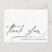 Eenvoudig script bedankt Briefkaart (Voorkant)