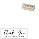 Eenvoudig script bedankt bruiloft 	rubberstempel (Gestempeld)