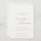 Eenvoudig Script Black White Couples Shower uitnod Bedankkaart (Voorkant)