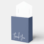 Eenvoudig Script Blauw Dank u Favor Box Bedankdoosjes (Geopend)