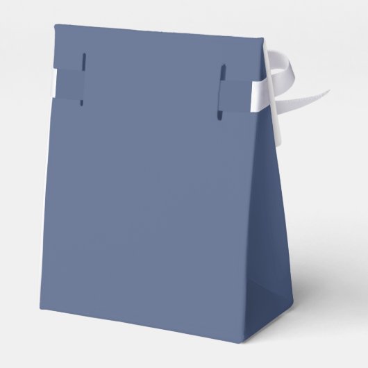 Eenvoudig Script Blauw Dank u Favor Box Bedankdoosjes (Achterkant)