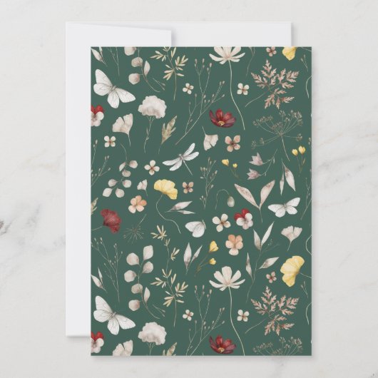 Eenvoudig script Boho Arch Kerstmis Feestdagenkaart (Achterkant)