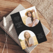 Eenvoudig Script Boho Arch Photo Afstuderen Kaart