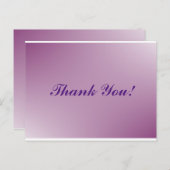 Eenvoudig script - bruiloft paars Dank je wel Briefkaart (Voorkant / Achterkant)