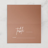 Eenvoudig script bruiloft-plaatskaarttabel Escort (Buitenkant ongevouwen)