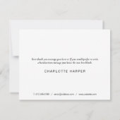 Eenvoudig script Business - Hartelijk dank Bedankkaart (Achterkant)