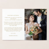 Eenvoudig script Dank je bruiloft foto Folie Kaarten (Binnen)