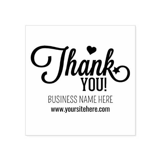 Eenvoudig script dank u, aangepaste business rubberstempel (Afrduk)