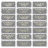 Eenvoudig script Donkergrijs Gast Adresetiketten Sticker (Voorkant)