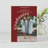 Eenvoudig script, dubbel afstuderen begraven aankondiging (Staand voorkant)