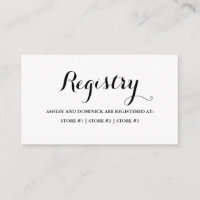 Eenvoudig script e legant Rustic Wedding Registry
