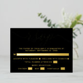 Eenvoudig script - Echte Folie - Bindende RSVP & M Folie Uitnodiging (Staand Voorkant)