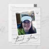 Eenvoudig script één foto Hartelijk dank Briefkaart (Voorkant / Achterkant)