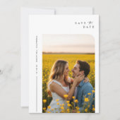 Eenvoudig script Elegante trouwfoto Sla de datum o Save The Date (Voorkant)
