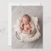 Eenvoudig script foto-baptisme Welkom Kaart (Achterkant)