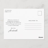 Eenvoudig script foto Collage Baby Hartelijk dank Briefkaart (Achterkant)