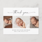 Eenvoudig script foto Collage Baby Hartelijk dank Briefkaart (Voorkant)