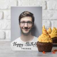 Eenvoudig Script Foto Gelukkige Verjaardag Echt