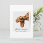 Eenvoudig script  foto moderne kerst feestdagenkaart (Staand voorkant)