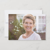 Eenvoudig script foto-sympathie begrafenis bedankkaart (Achterkant)