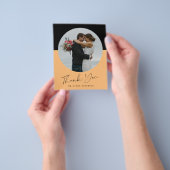 Eenvoudig script fotobruiloft bedankt flyer (Hand)