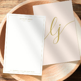 Eenvoudig Script Gepersonaliseerd Briefpapier Blus