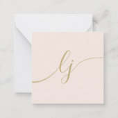 Eenvoudig script Gepersonaliseerd briefpapier Blus Notitiekaartje (Achterkant)