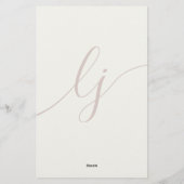 Eenvoudig script Gepersonaliseerd briefpapier Ivoo (Achterkant)