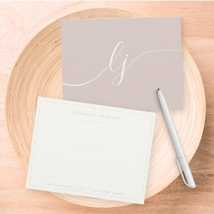 Eenvoudig script Gepersonaliseerd briefpapier Ivoo Notitiekaartje