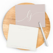 Eenvoudig script Gepersonaliseerd briefpapier Ivoo Notitiekaartje