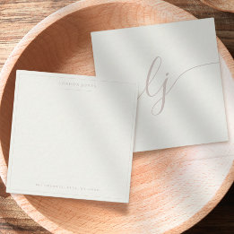 Eenvoudig script Gepersonaliseerd briefpapier Ivoo Notitiekaartje