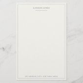 Eenvoudig script gepersonaliseerd briefpapier Navy (Voorkant)