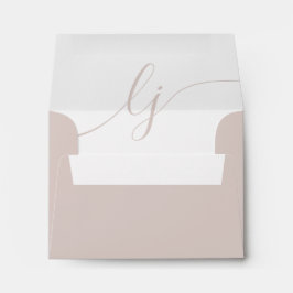 Eenvoudig script Gepersonaliseerd briefpapier Roos Envelop