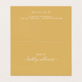 Eenvoudig script - Gold & White Appointcard Visitekaartjes (Buitenkant ongevouwen)