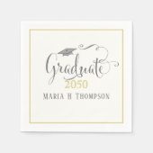 Eenvoudig Script Graduation Party Custom Servet (Voorkant)