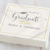 Eenvoudig Script Graduation Party Custom Servet
