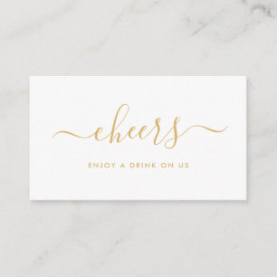Eenvoudig Script Gratis Drankjes Ticket - Goud & W Informatiekaartje