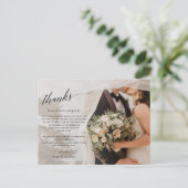 Eenvoudig script handgeschreven foto Weddenschap B Briefkaart (Staand voorkant)