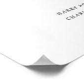 Eenvoudig script in liefdevol geheugenteken poster (Hoek)