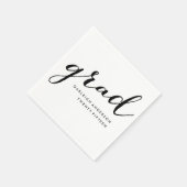 Eenvoudig script in zwart | Afstuderen servetten (Hoek)