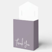 Eenvoudig script Lila Bedankt Favor Box Bedankdoosjes (Geopend)